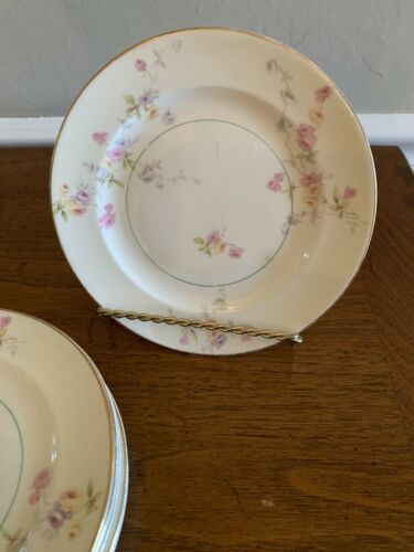 Vintage Pope Gosser Clementine Bread And Butter China  Plates Set Of 4