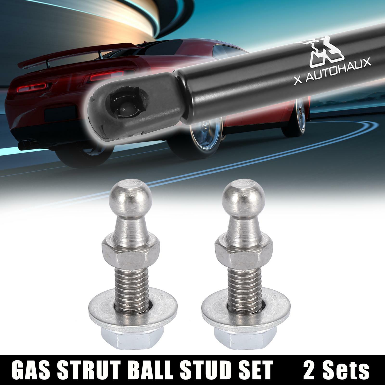 2 Set 10mm M8x20mm Car Gas Strut Ball Studs Kit Silver Tone For Gas Strut Shocks