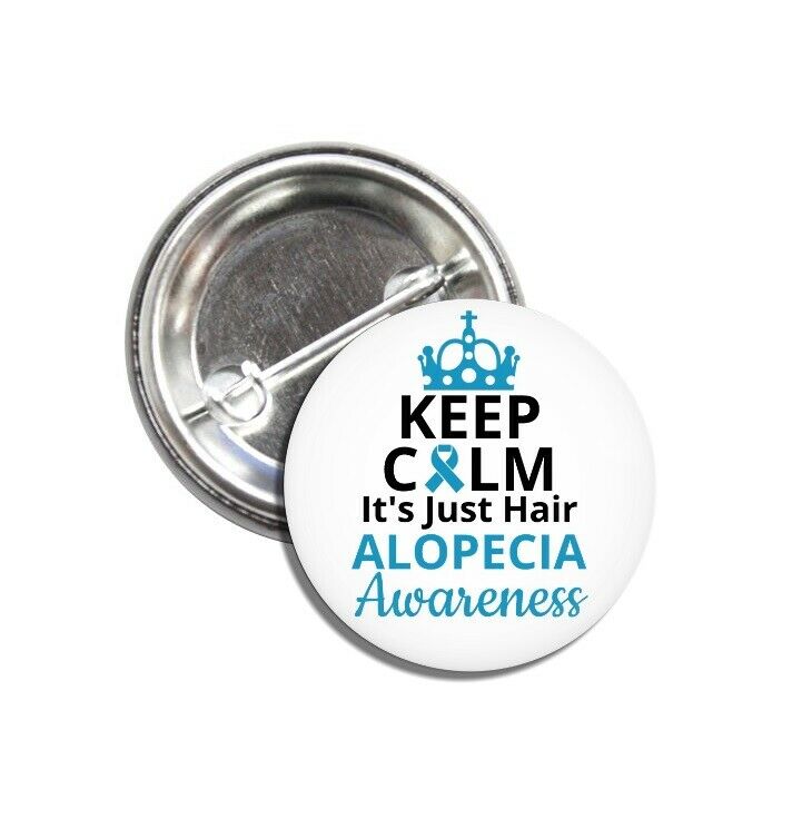 Alopecia Awareness Button (medical Alert, 25mm, Patches, Baldness, Hair Loss)
