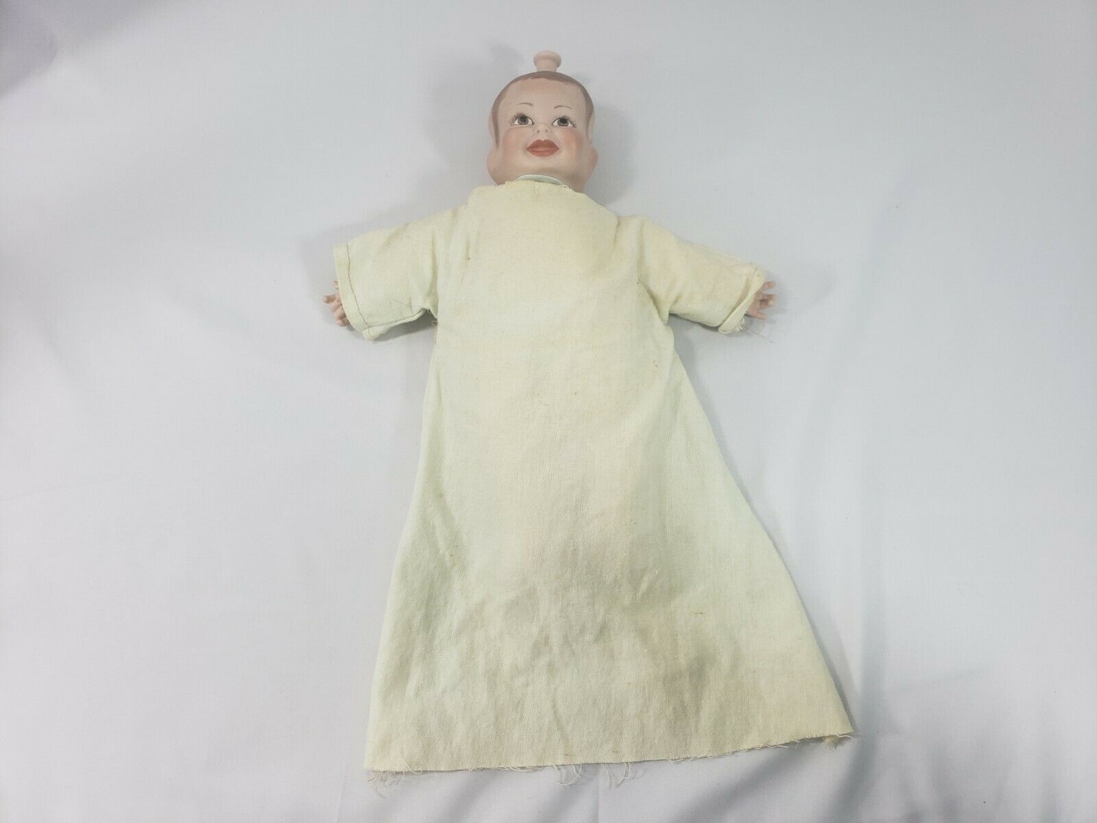 Tri Faced Ceramic Doll Twist Head - Creepy Rotating Baby Porcelain Crying, Scary