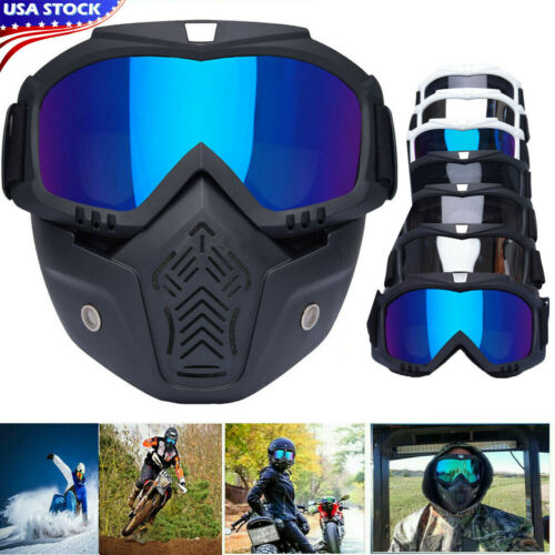 Flexible Motorcycle Goggles Full Face Mask Dirt Bike Riding Ski Snow Equipment