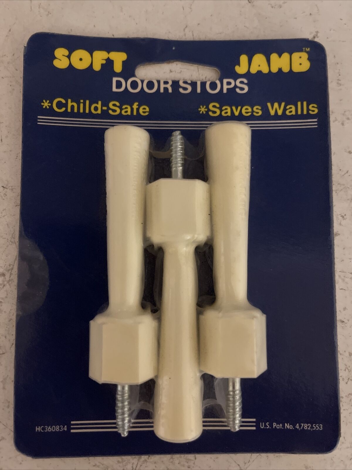 Soft Jamb Co. Door Stop, White, 3 Count Оnе Расk (absorbs Shock To Protect Door)