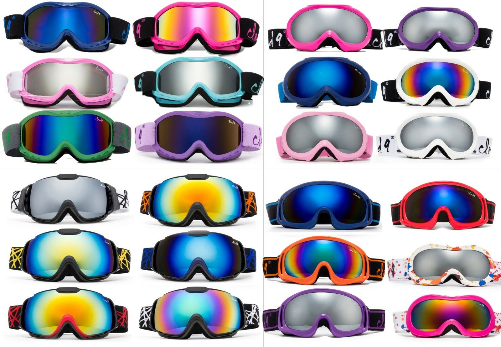 Kids Snow Ski Goggles Youth Goggles In Different Styles/colors Pouch Included!!