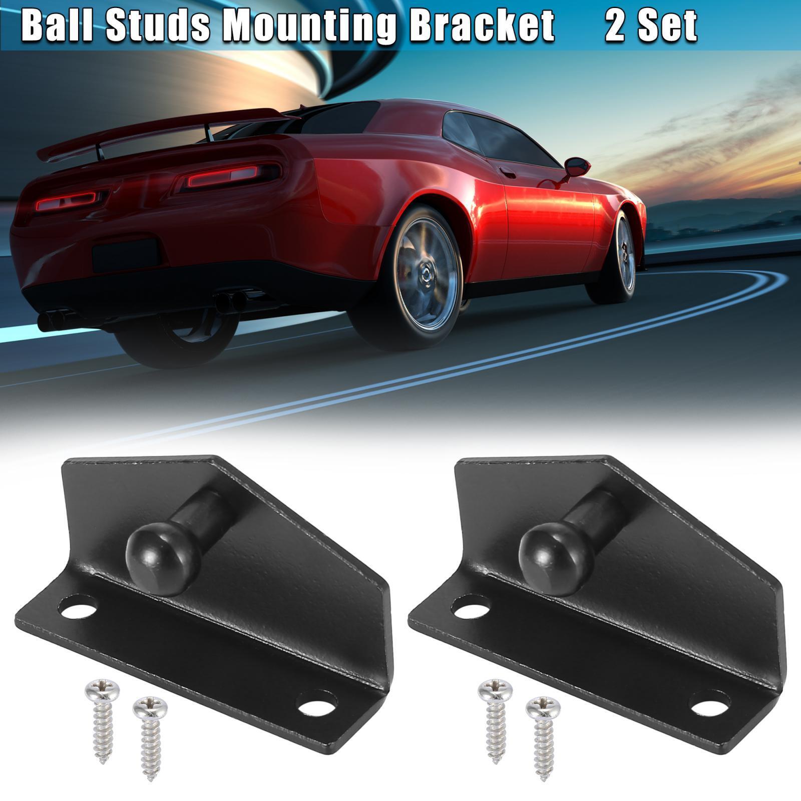 2 Set Black Car Ball Studs Mounting Brackets For Gas Struts Shocks 51x29x19mm