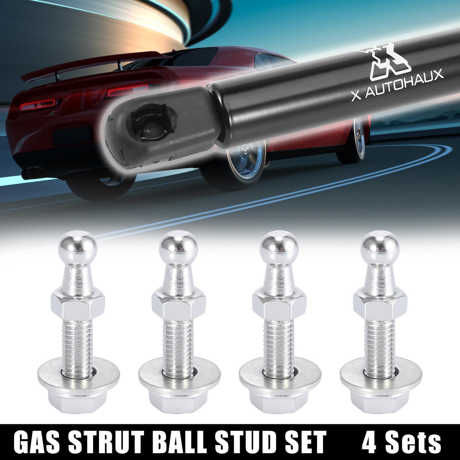 4 Set 10mm M8x25mm Car Gas Strut Ball Studs Kit Silver Tone For Gas Strut Shocks