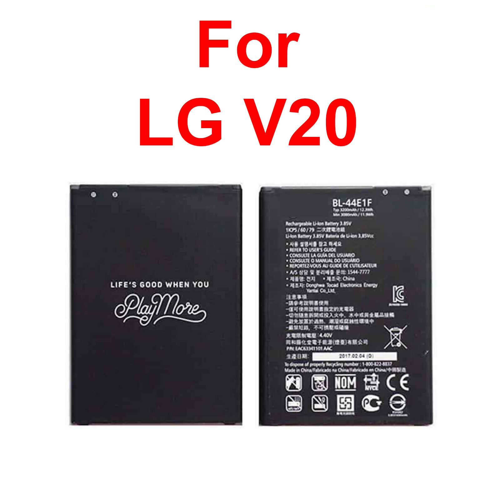 New Battery Lg Bl-44e1f For Lg V20 Stylo 3 H910 H918 V995 Ls997 Replacement A+