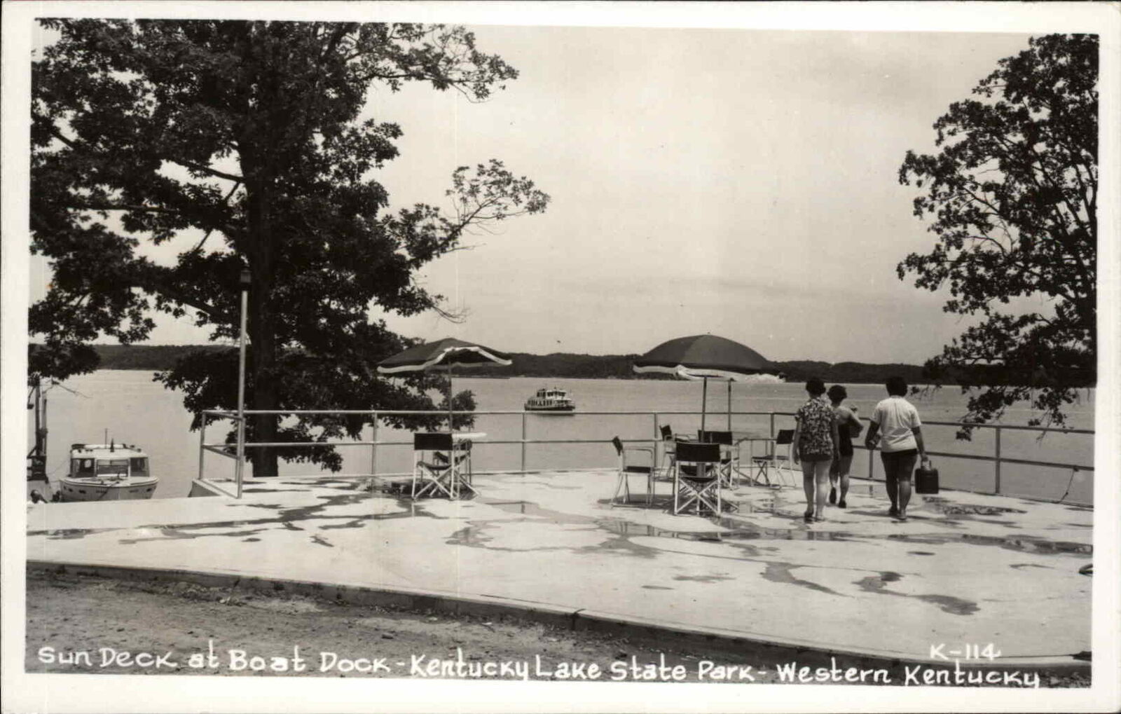 Kentucky Lake State Park Sun Deck Muuray Cancel 1952 Real Photo Postcard