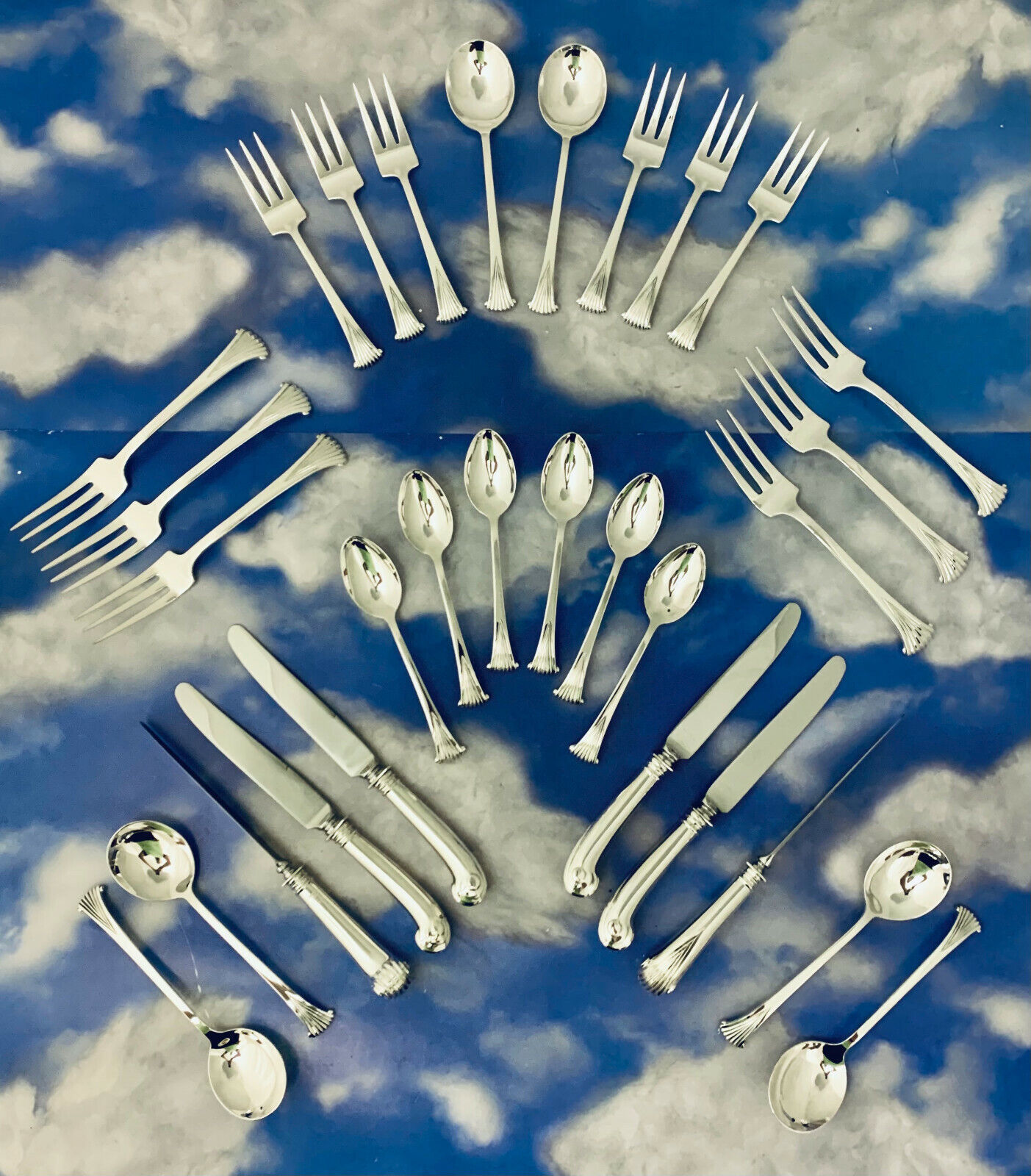 Sterling Silver  Onslow By Tuttle  Flatware Set For 6 - Stunning  30 Pcs