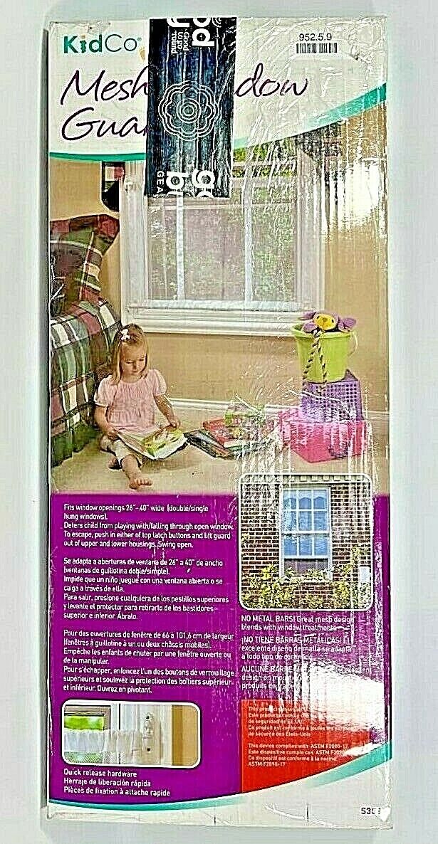 Never Used Kidco Mesh Window Guard Child Kids Safety Security Fits 26"- 40" Wide